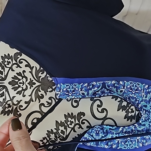 Lands end sz small navy blue tassel tie cover up shift dress sz 6-8 - Picture 3 of 8